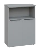 SIN 3 - 8DN kancelářská skříň, 2-dveřová/nika, 1120x800x400, šedá